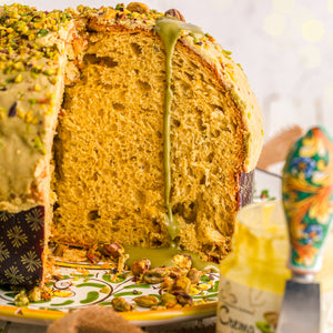 Panettone Artigianale al Pistacchio con Vasetto di Crema al Pistacchio