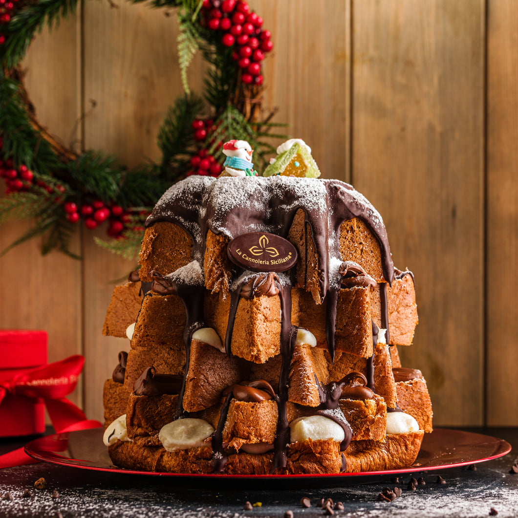 Pandoro farcito con Ricotta e Cioccolato