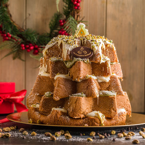 Pandoro farcito con Ricotta e Pistacchio